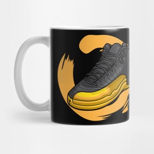 AJ 12 Retro Black UNV Gold Sneaker Mug
